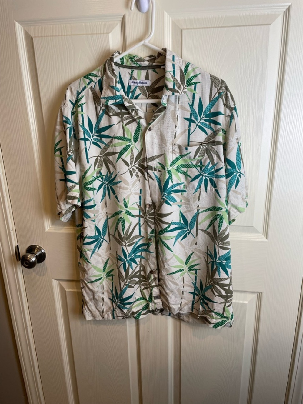 Two Silk Hawaiian Shirts Tommy Bahama Joe Marlin Tropical Print Short Sleeve L - Picture 14 of 16